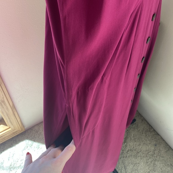 J.Jill size Large Winterberry button down long sleeveless shirt dress w/ pockets - Picture 4 of 10